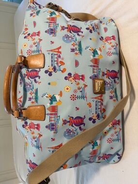 Disney Dooney & Bourke Flower Garden Festival Figment Mickey 2017 Duffel Bag